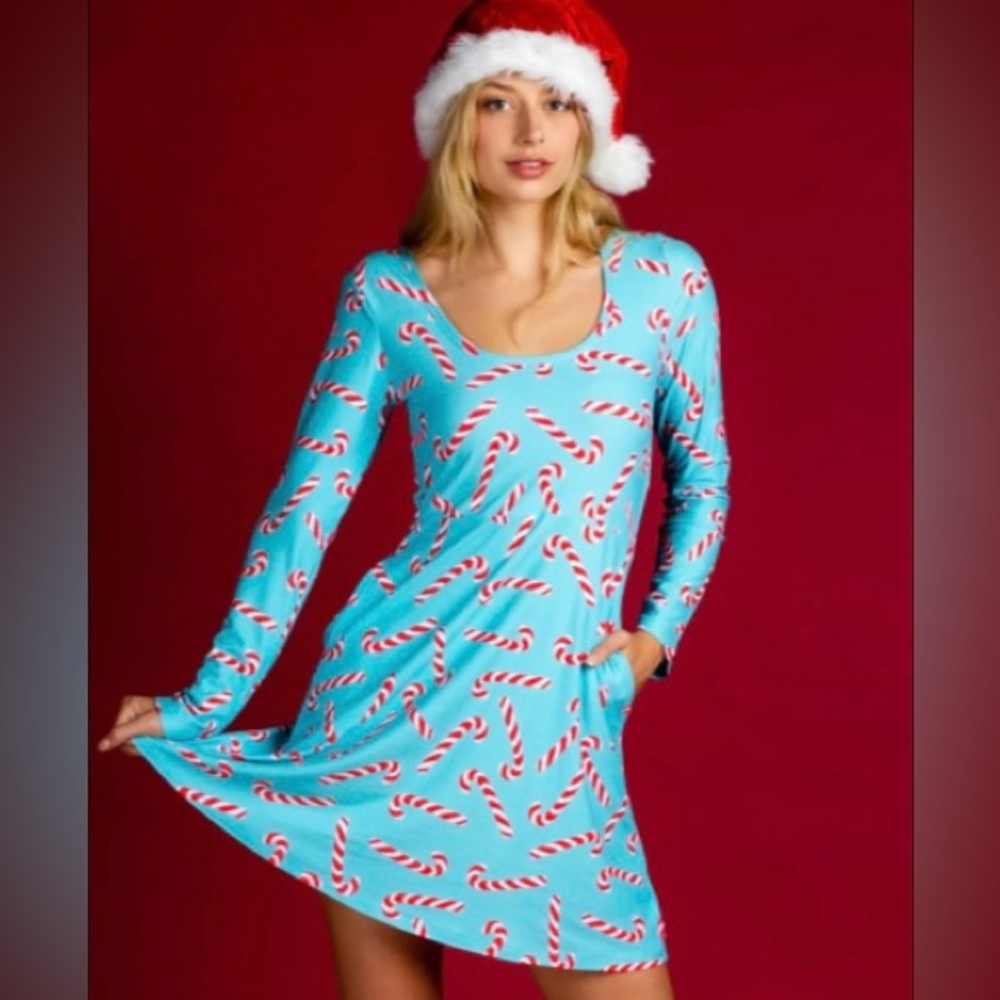 Shinesty Candy Cane skater dress size xl